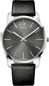 CALVIN KLEIN 腕時計　K2G21107　カルバンクライン　シティー CITY クォーツ メタルブラック　43mm　メンズ　クオーツ 　シルバー ブラック　 レザーベルト　アナログ　スポーティ ビジネス プレゼント　記念日　並行輸入品
