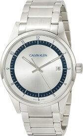 CALVIN KLEIN 腕時計　KAM21146　カルバンクライCompletion（コンプリーション） 43mm　メンズ　クオーツ 　シルバーフェイス　 シルバーステンレスベルト　アナログ　スポーティ ビジネス プレゼント　記念日　並行輸入品