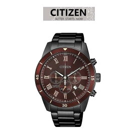 腕時計 メンズ ブラウン ブラック シチズン クォーツ クロノグラフ AN8167-53X CITIZEN Standard Analog Black-Toned Bracelet