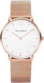 PAUL HEWITT 腕時計　PH-SA-R-ST-W-4M　ポールヒューイット　SAILOR LINE　39mm　レディース ローズゴールド メッシュベルト 海外モデル 誕生日 女性 ギフト プレゼント　並行輸入品
