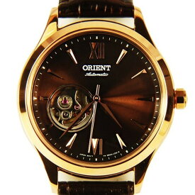 腕時計 レディース ブラウン ゴールド ORIENT オリエント Classic AUTOMATIC Open Heart Dial 自動巻き FDB0A001T0 ブランド