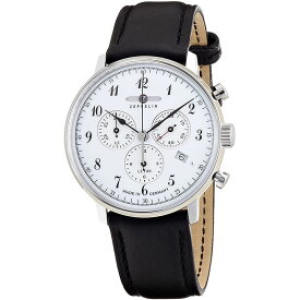 腕時計 メンズ ブラック ホワイト ツェッペリン LZ129 クロノグラフ カレンダー ZEPPELIN 70861
