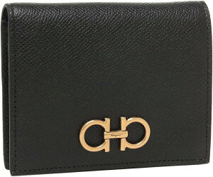 サルヴァトーレ フェラガモ 二つ折り財布 レディース GANCINI ブラック 22D780-0726512 Salvatore Ferragamo