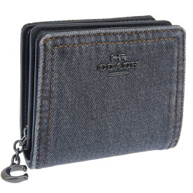 コーチ 財布 二つ折り財布 スナップウォレット CAP07-QBWAD ウォッシュドグレー レディース COACH