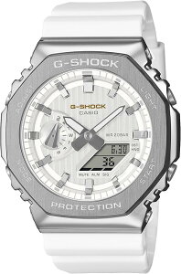 �J�V�I �r���v CASIO G-SHOCK GM-2110SH-7A �z���C�g �V���o�[ �����Y CASIO