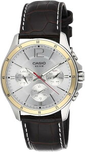 カシオ 腕時計 メンズ CASIO STANDARD シルバー ゴールド ダークブラウン MTP-1374L-7A CASIO