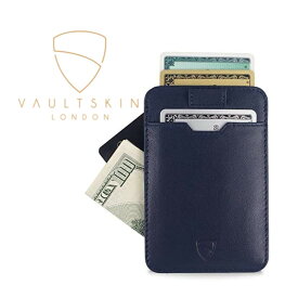 【VAULTSKIN】CHELSEA　カードケース RFID保護 チェルシー　イタリアレザー　カードウォレット イギリス製　ネイビー