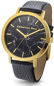 Christian Paul　腕時計　メンズ・レディース　ブラック マーブル　 43mm　MBG4301　ユニセックス BLACK MARBLE 　シンプル時計 ペアウォッチ 並行輸入品 プレゼント　記念日　クォーツ　防水