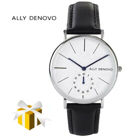 【ALLY DENOVO】　腕時計　AF5001-1　Heritage Small Eye　ヘリテージスモールアイ 36mm　シルバーホワイト/ブラック　メンズ　レディース　ウォッチ・プレゼント 並行輸入品　プレゼント　記念日