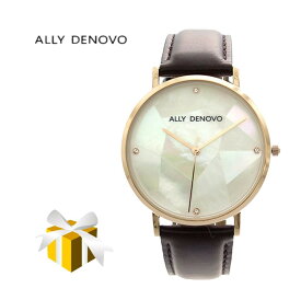 【ALLY DENOVO】　腕時計　AF5003-2　Gaia Pearl 36mm　　ホワイトパール 　Rose Gold White / Brown　メンズ　レディース　ウォッチ・プレゼント 並行輸入品　プレゼント　記念日