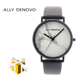 【ALLY DENOVO】　腕時計　AF5005-2　アリーデノヴォ Carrara Marble 36mm　ホワイトマーブル　BlackWhite / Black　メンズ　レディース　ウォッチ・プレゼント 並行輸入品　プレゼント　記念日