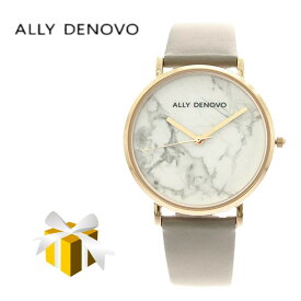 【ALLY DENOVO】　腕時計　AF5005-7　アリーデノヴ　Carrara Marble 36mm　ホワイトマーブル　Rose Gold White / Grey　　メンズ　レディース　ウォッチ・プレゼント 並行輸入品　プレゼント　記念日