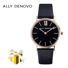 【ALLY DENOVO】　腕時計　AS5001-10　アリーデノヴォMini New Vintage 30mm　Rose Gold Black / Black　メンズ　レディース　ウォッチ・プレゼント 並行輸入品　プレゼント　記念日