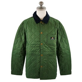 2023年-2024年秋冬新作 BARBOUR×MAISON KITSUNE バブアー×メゾンキツネ ジャケット MQU1735 X MK KENNING QUILT メンズ 男性 レディース 女性 ユニセックス 男女兼用 コラボ アウター キルティング ブルゾン GN73 GREEN グリーン