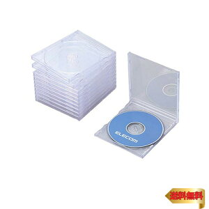 【マラソン最大46倍】エレコム CD/DVDプラケース/1枚収納/10パック/クリア