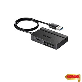 【マラソン最大46倍】バッファロー BUFFALO USB3.0 マルチカードリーダー SDXC スタンダードモデル ブラック BSCR108U3BK