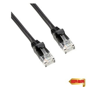 �y�}���\���ő�46�{�z�G���R�� LAN�P�[�u�� CAT6A 2m �ܐ܂�h�~�R�l�N�^ cat6a�Ή� ���炩 �u���b�N LD-GPAYC/BK2