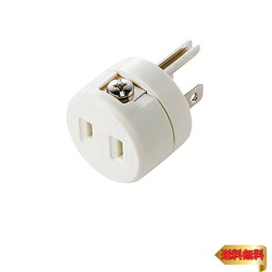 【マラソン最大46倍】サンワサプライ(Sanwa Supply) 2P→3P変換アダプタ アース接続端子付き TAP-AD1RN