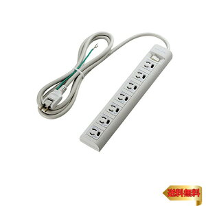 【マラソン最大46倍】エレコム(ELECOM) 電源タップ 雷ガード 一括スイッチ マグネット付き 抜け止めコンセント 3P 7個口 2m T-Y3A-3720WH