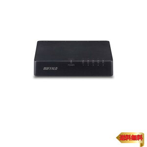 �y�}���\���ő�46�{�zBUFFALO �o�b�t�@���[ 10/100Mbps�Ή� �v���X�`�b�N⟑� AC�d�� 5�|�[�g �u���b�N �X�C�b�`���O�n�u LSW4-TX-5EP