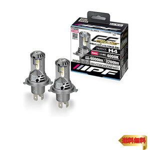 �y�}���\���ő�46�{�zIPF �w�b�h���C�g �t�H�O�����v LED �ԗp H4 Hi Lo�ؑ� 4000lm 3200lm 4000K �����F 12V�p 2�{�� �Ԍ���