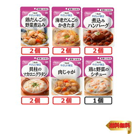 介護食品 キユーピー やさしい献立 容易にかめるアソートセット ギフト まとめ買い やわらか食 防災食 非常食 レトルト 6種 11個入り 【区