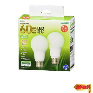 �I�[���d�@ LED�d�� E26 60�`���� �����F �S���� 2�� LDA7N-G AG52 2P 06-4708 OHM
