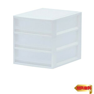 天馬 デスク上を整理できる収納ケース 日本製 ルームケースプチ A4浅3段 薄型 引き出し レターケース 書類や小物も収納できるプラスチックケー