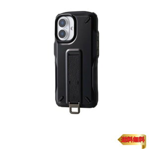�G���R�� iPhone 16 �P�[�X NESTOUT �ϏՌ� �Ռ��z�� [�����b�N�̃V�����_�[�x���g�ɑ����\] �t�B���K�[�o���h�t�� �X�^���h