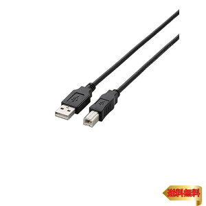 �G���R�� USB�P�[�u�� �yB�z USB2.0 (USB A �I�X to USB B �I�X) 1.5m �u���b�N U2C-BN15BK