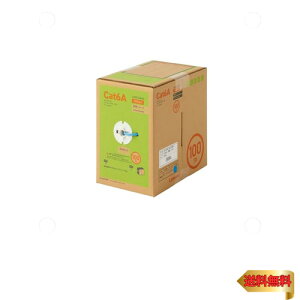 �G���R�� LAN�P�[�u�� CAT6A�Ή� ���� �R�l�N�^���� RoHS�w�ߏ��� �P�� �����b�N�X 100m �u���[ LD-GPAL/BU100R