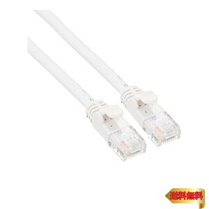 �G���R�� LAN�P�[�u�� CAT6A 1m �ܐ܂�h�~�R�l�N�^ ���炩 �z���C�g LD-GPAYC/WH1