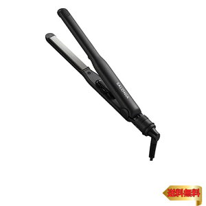 SALONIA サロニア ストレートアイロン ヘアアイロン 15mm 耐熱ポーチ付 海外対応 SL-004S ブラック