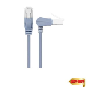 エレコム LANケーブル CAT6A スイング式コネクタ ツメが折れない 爪折れ防止コネクタ スリム ブルー LD-GPATSW/BU