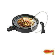 [山善] ホットプレート 丸型 一人暮らし 1000W フッ素コーティング 簡単お手入れ 温度調節機能 保温機能 …