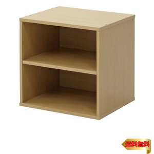 不二貿易(Fujiboeki) キューブボックス 2段 幅34.5×奥行29.5×高さ34.5cm ナチュラル 収納 カラーボックス 組み合わせ