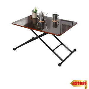 不二貿易 昇降式テーブル センターテーブル 幅90~109.5×奥行60×高さ11.5~70cm ブラウン ガス圧 無段階調整 キャスター付き