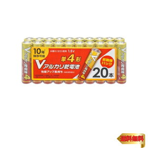 �I�[��(OHM) V�A���J�����d�r 10�N�ۑ� �P4�` 20�{�� LR03VS20P 08-4129 �I�[���d�@