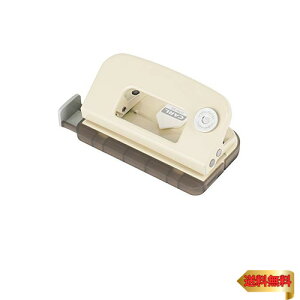 カール事務器(CARL) 穴あけパンチ 小型 デコレパンチ 2穴 10枚 クリーム DPN-35-I