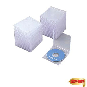 エレコム CD/DVDプラケース/1枚収納/30パック/クリア
