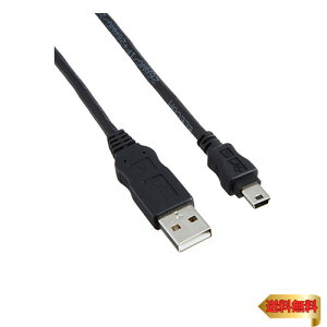 �G���R�� USB�P�[�u�� �yminiB�z USB2.0 (USB A �I�X to miniB �I�X) RoHS�w�ߏ��� 5m �u���b�N USB-