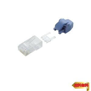 �G���R�� RJ45�R�l�N�^ Cat6�Ή� �P������������ �ߐ܂�h�~�R�l�N�^+�v���e�N�^�t 10���� LD-6RJ45T10/TP