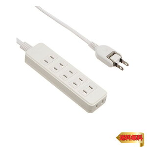 エレコム 電源タップ 配線しやすい180°スイングプラグ 6個口 1m ホワイト T-S02-2610WH