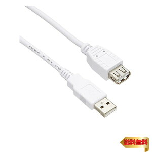 バッファロー BUFFALO USB2.0延長ケーブル プリンター用 (A to A) ホワイト 3m BSUAA230WH