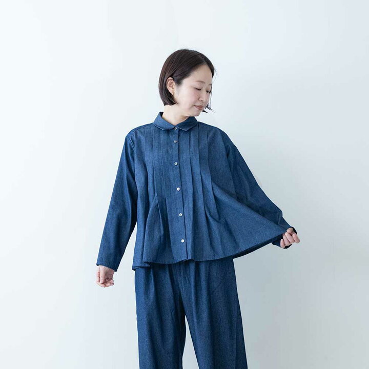 楽天市場】Midi Umi デニムタックワイドシャツ : LASQstore 楽天市場店