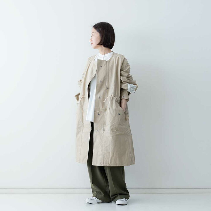 楽天市場】BLANC basque コットンリップストップノーカラーモッズ 