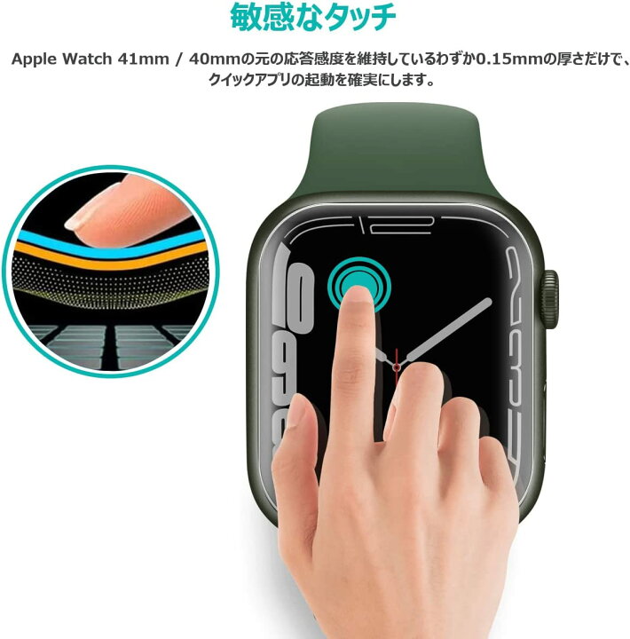 AppleWatch7 集める 41mm GPS＋バンド(2個)+フィルム(2個)