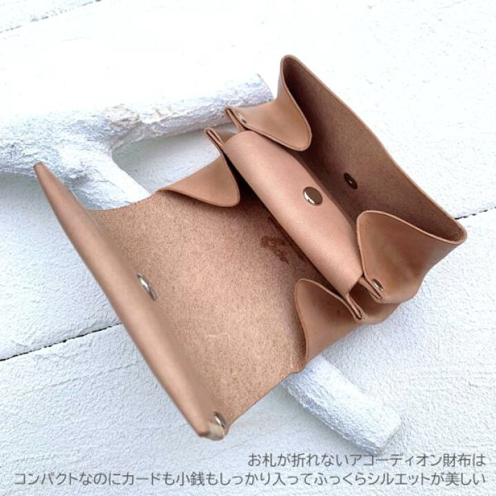 楽天市場】本革 お札が折れない アコーディオンミニ財布 お札折らない  