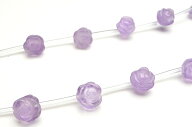 【10％OFF!】【連売り】ラベンダーアメジスト 薔薇バラカット　12mm　1連（15粒入り）天然石 パワースト…