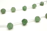 【10％OFF!】【連売り】アベンチュリン 薔薇バラカット　12mm　1連（15粒入り）天然石 パワーストーン ビ…